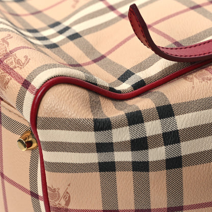 Burberry Haymarket Check Small Canterbury Tote Military Red 14 of 14