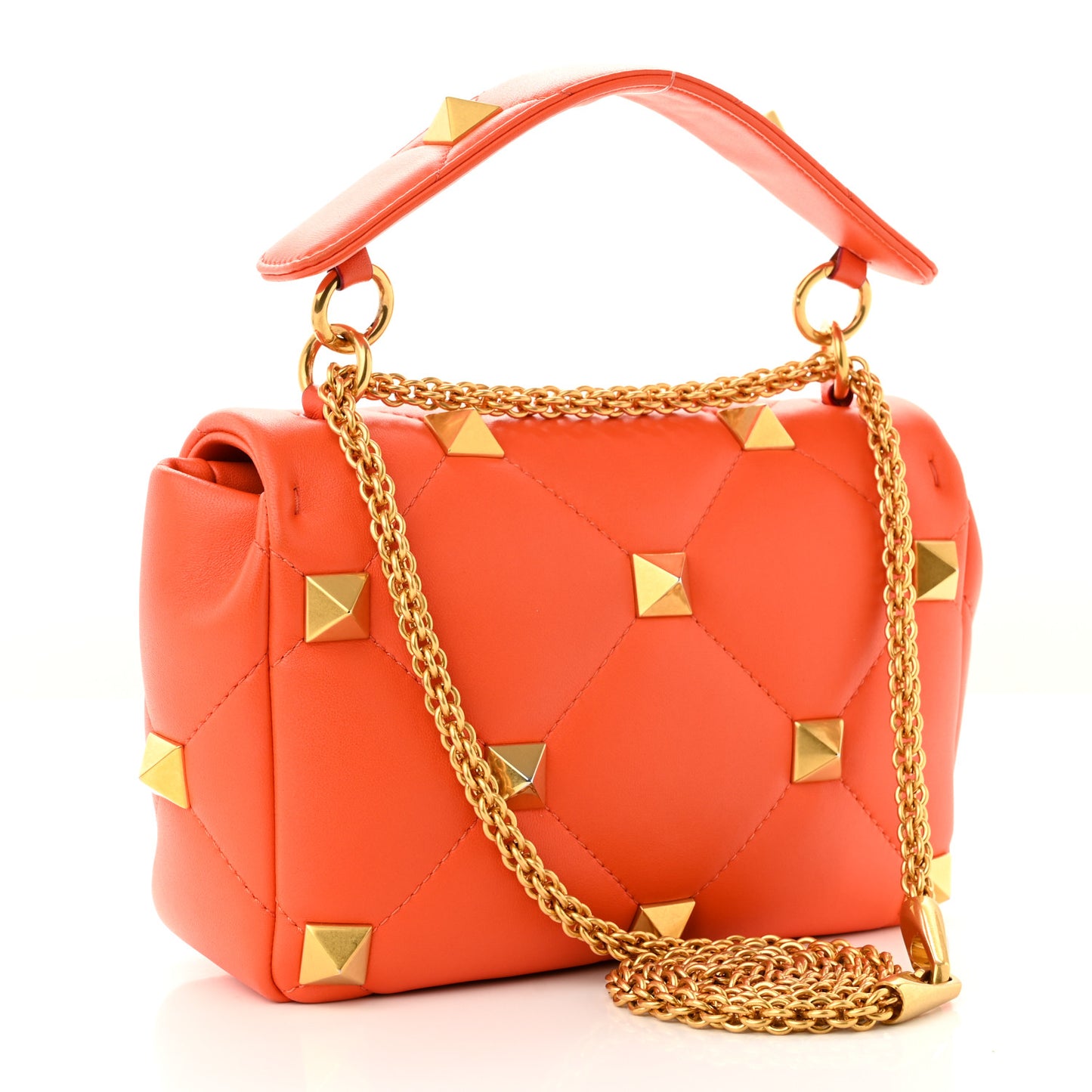 Nappa Medium Roman Stud Shoulder Bag Titian
