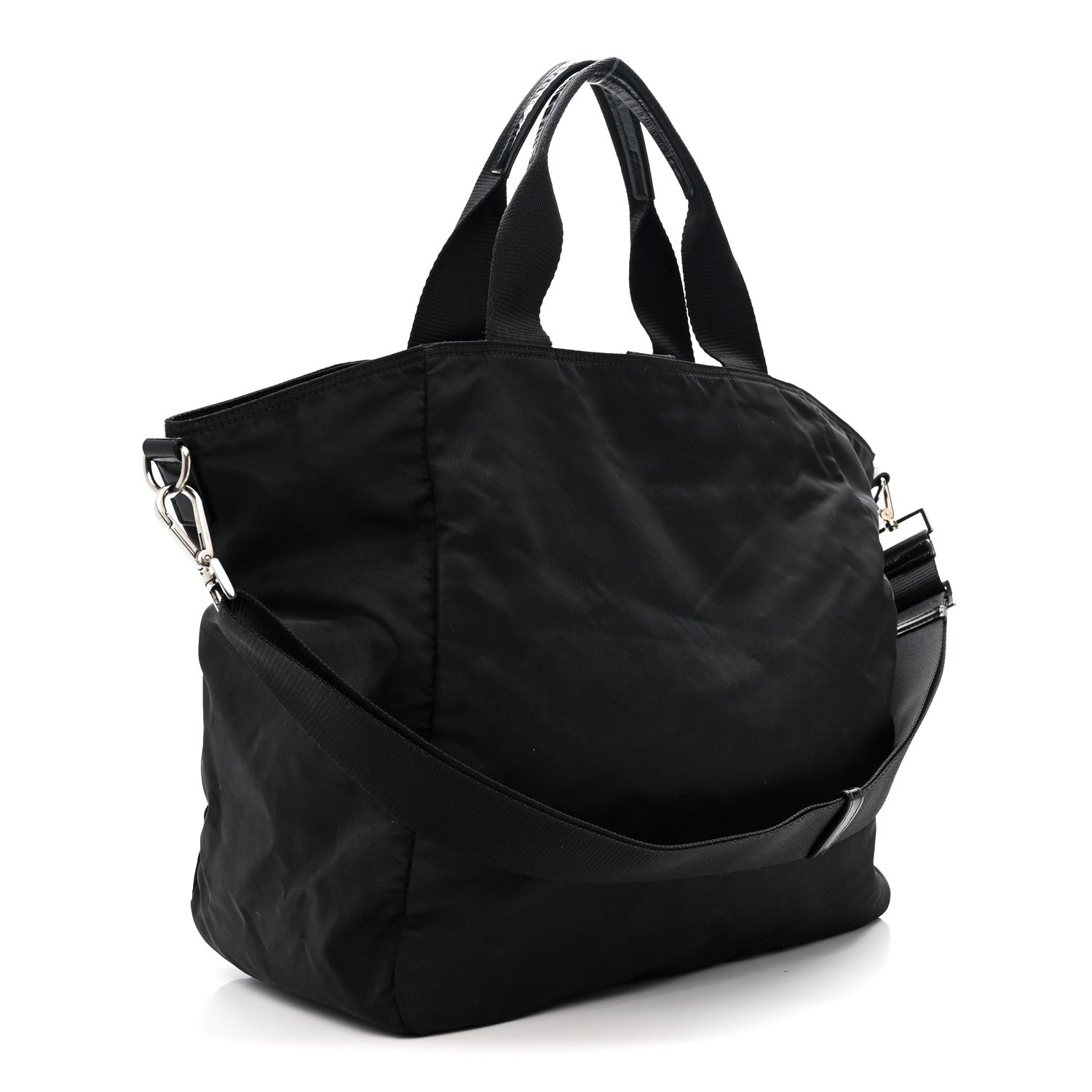 Prada Tessuto Nylon Zip Convertible Tote Black 3 of 11
