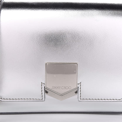 Jimmy Choo Metallic Calfskin Lockett Petite Shoulder Bag Silver 10 of 11