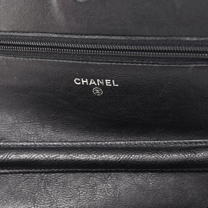 Chanel Calfskin Quilted Chain Around Boy Wallet On Chain WOC Black 6 of 11