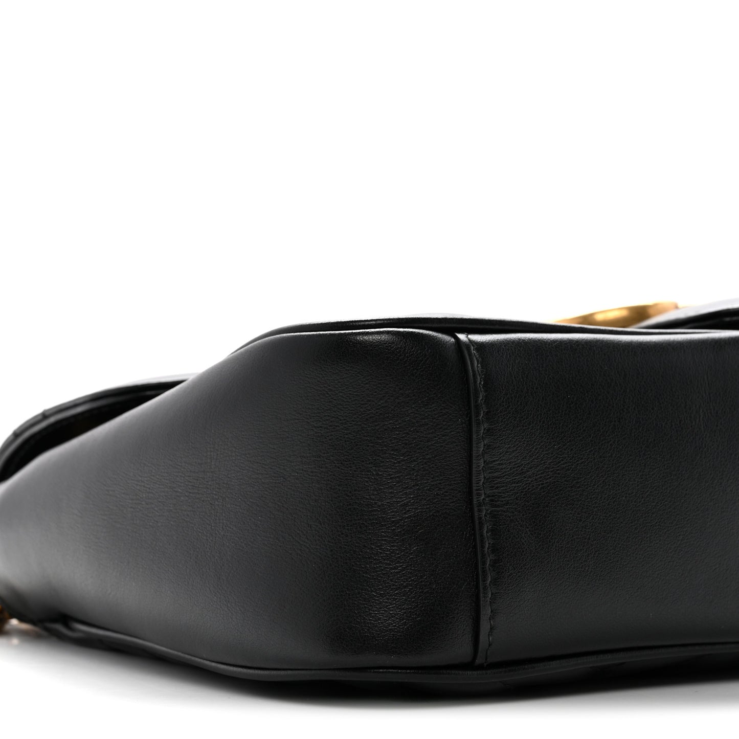 Calfskin Matelasse Small GG Marmont Shoulder Bag Black