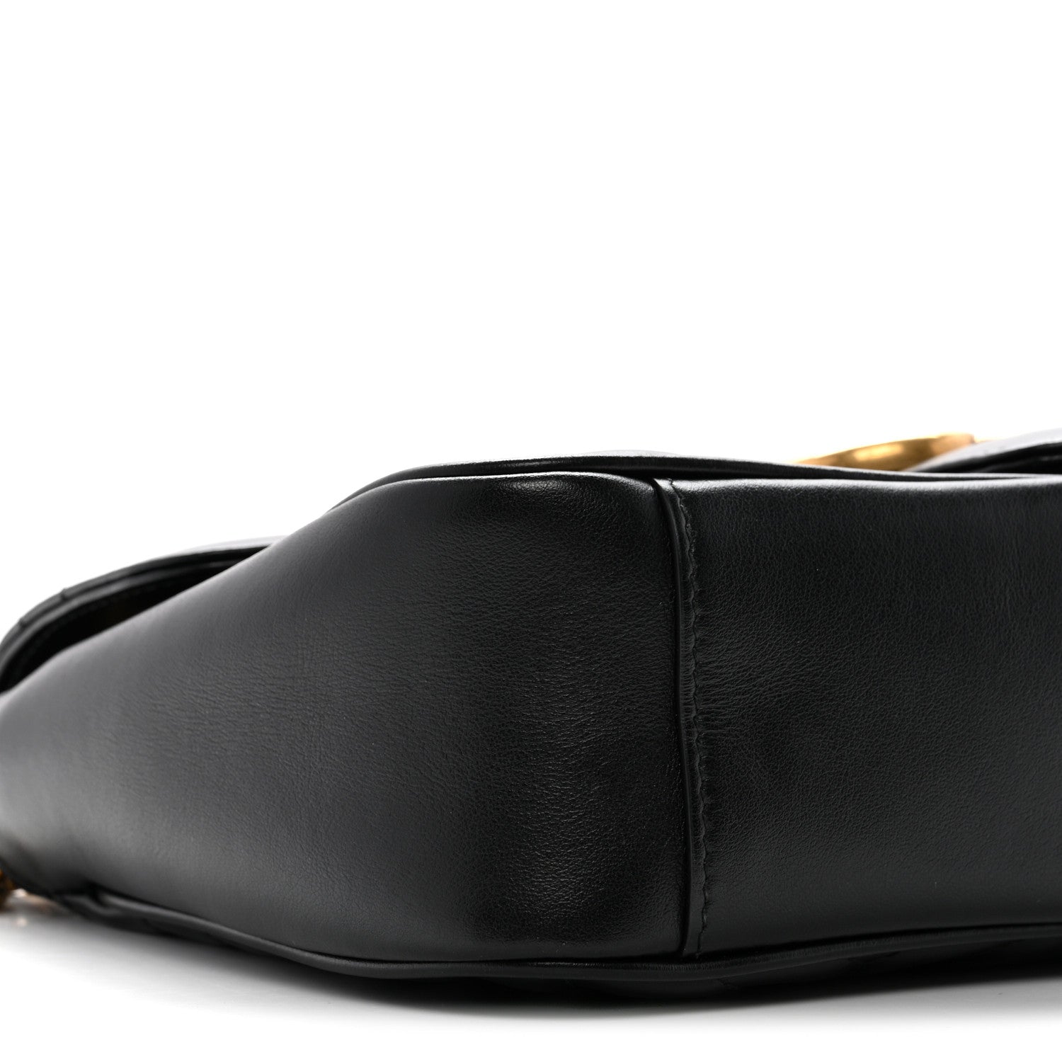 Gucci Calfskin Matelasse Small GG Marmont Shoulder Bag Black 9 of 11