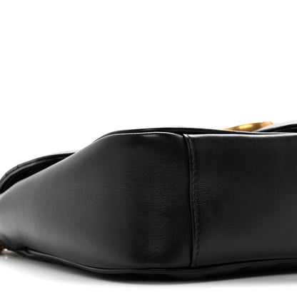 Gucci Calfskin Matelasse Small GG Marmont Shoulder Bag Black 9 of 11