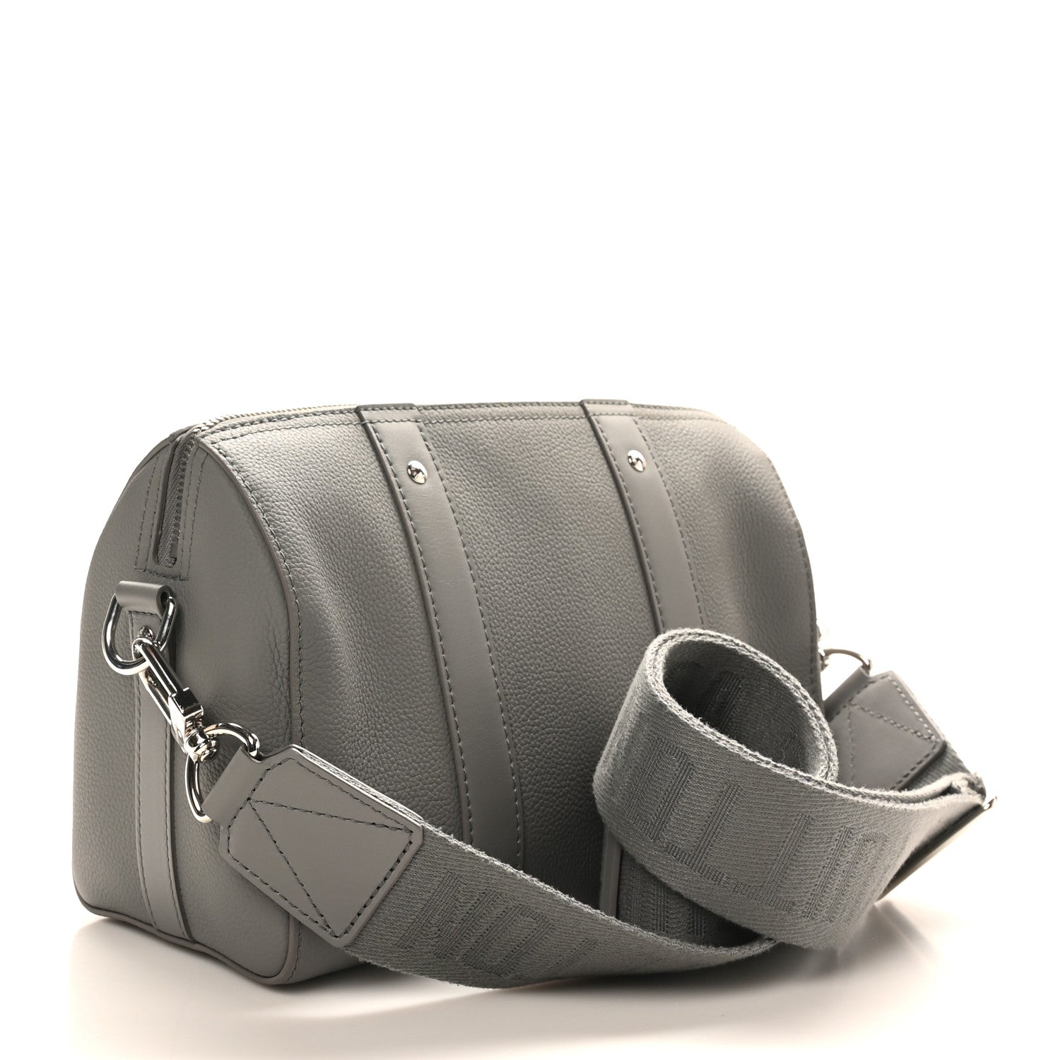 Louis Vuitton Grained Calfskin Aerogram City Keepall Gris 3 of 8