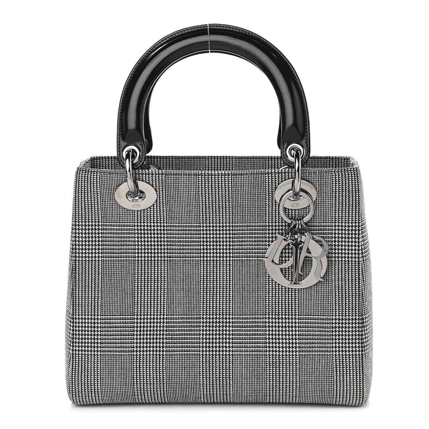Patent Canvas Medium Lady Dior Black