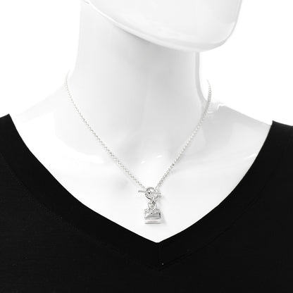Hermes Sterling Silver Birkin Amulette Pendant Necklace 2 of 5