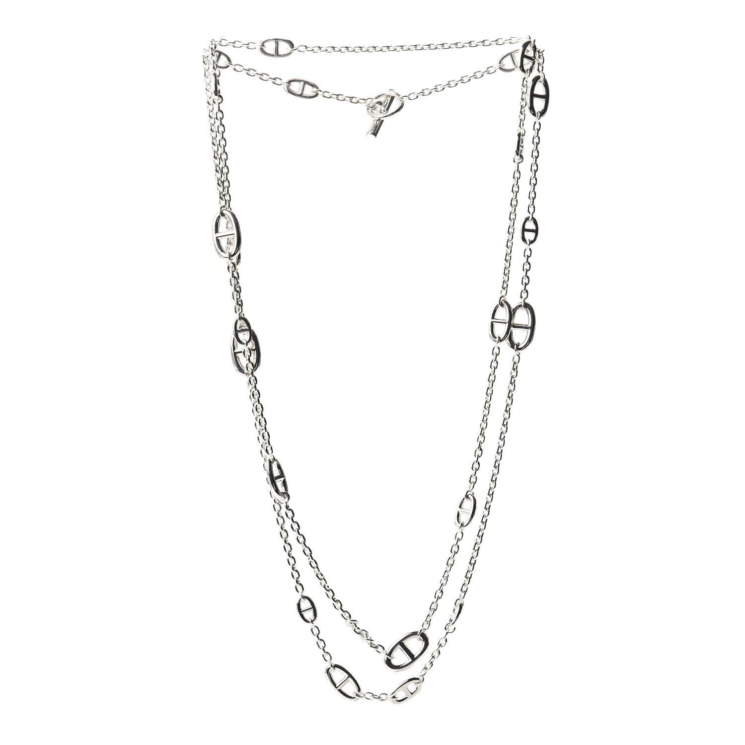 Hermes Sterling Silver Farandole Necklace 160 3 of 6