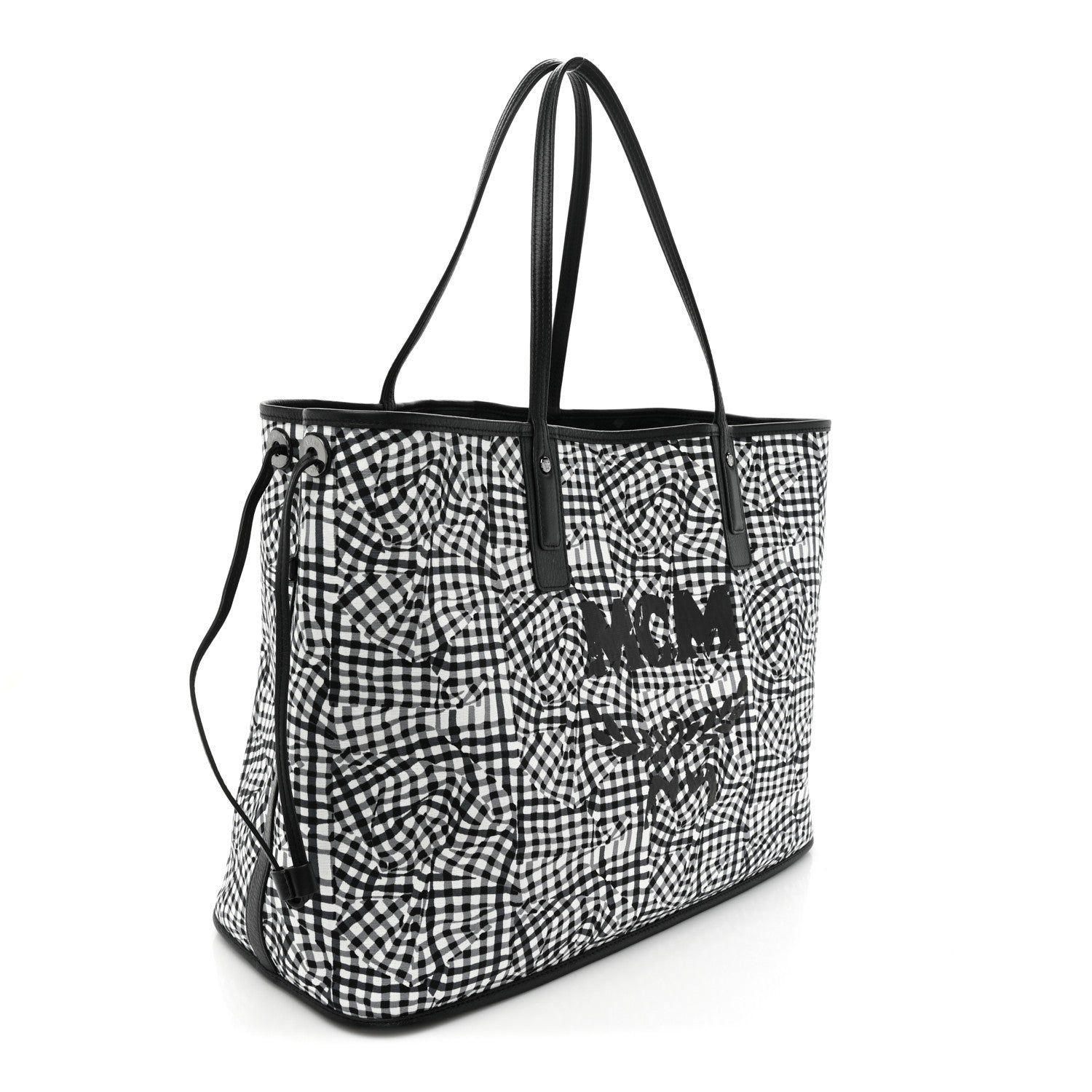 MCM Visetos Large Liz Reversible Shopper Tote Black 5 of 16