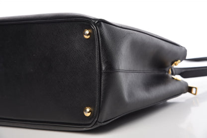 Prada Saffiano Medium Galleria Double Zip Tote Black 9 of 12
