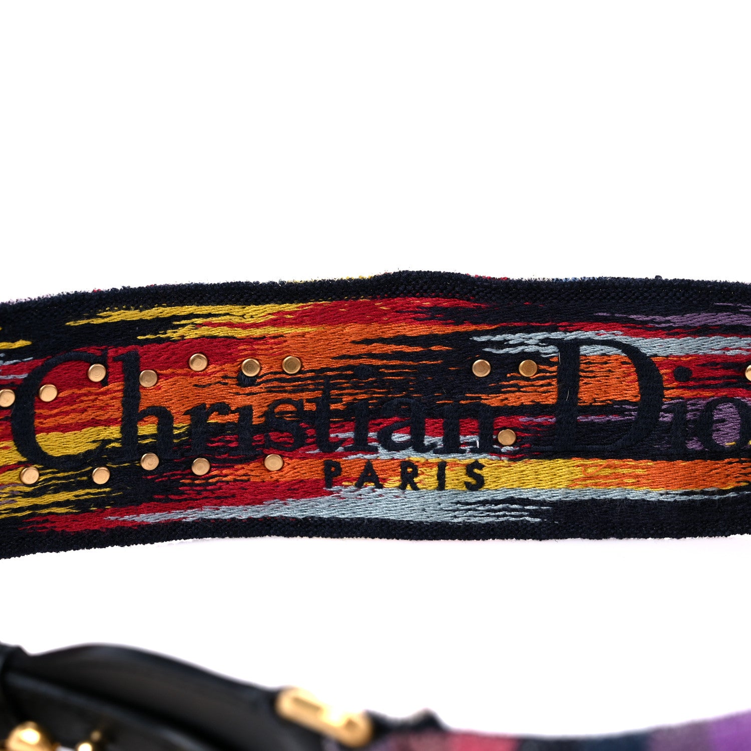 Christian Dior Canvas Embroidered Studded Rainbow J’Adior Shoulder Strap 4 of 4