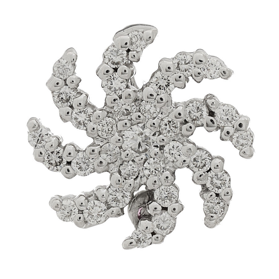 Roberto Coin 18K White Gold Diamond Small Sun Pendant 1 of 3