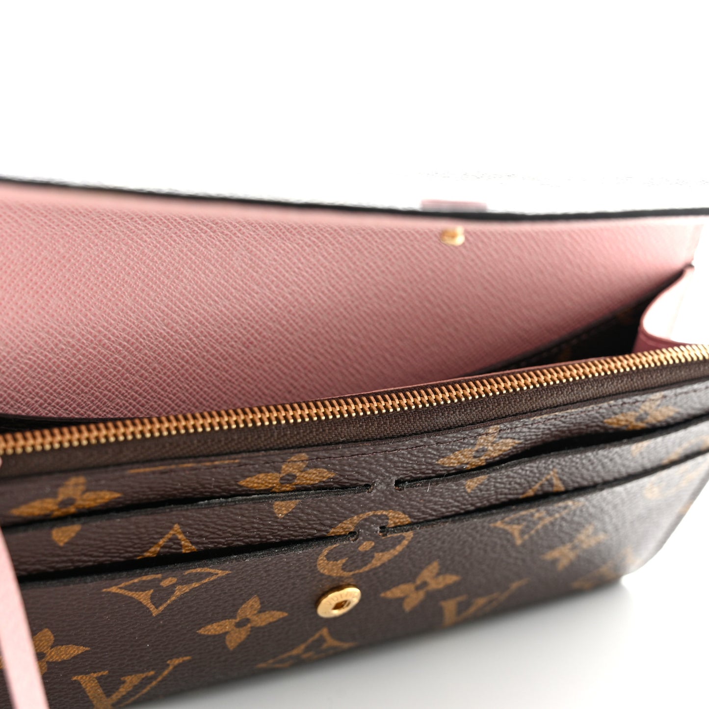 Monogram Emilie Wallet Rose Ballerine