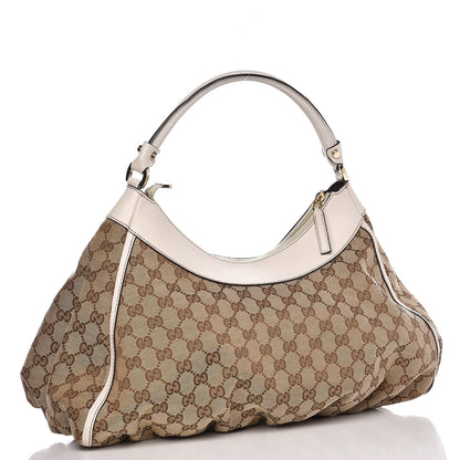 Gucci Monogram Large D Gold Hobo Off White 3 of 12