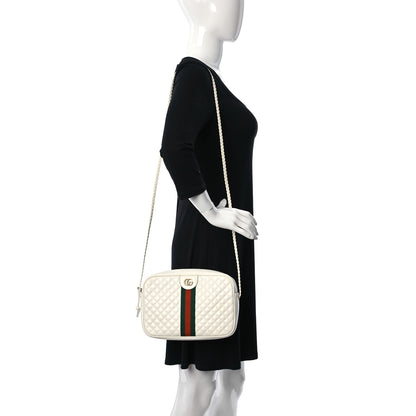 Gucci Calfskin Web Trapuntata Small Shoulder Bag White 2 of 10