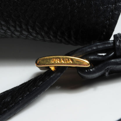 Prada Vitello Daino Shopping Tote Nero Black 11 of 11