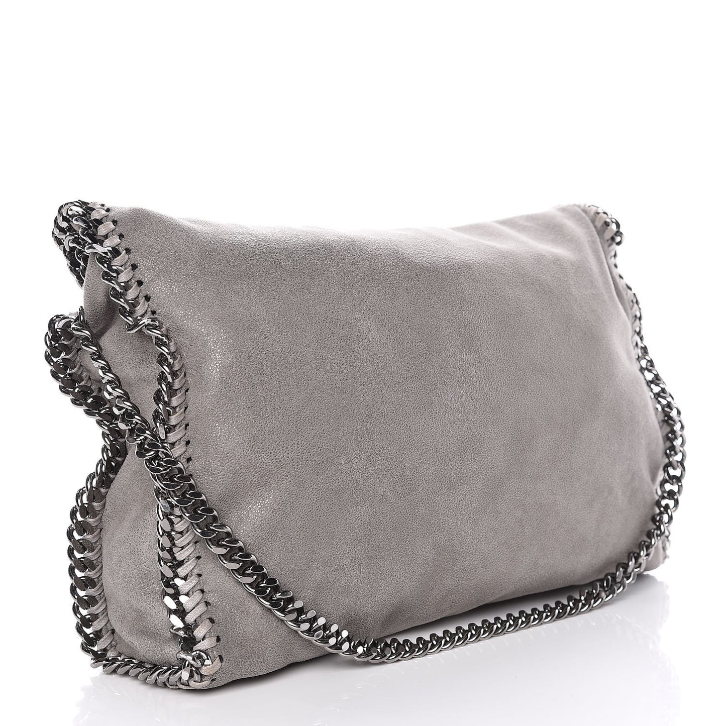 Shaggy Deer Falabella Fold Over Tote Grey