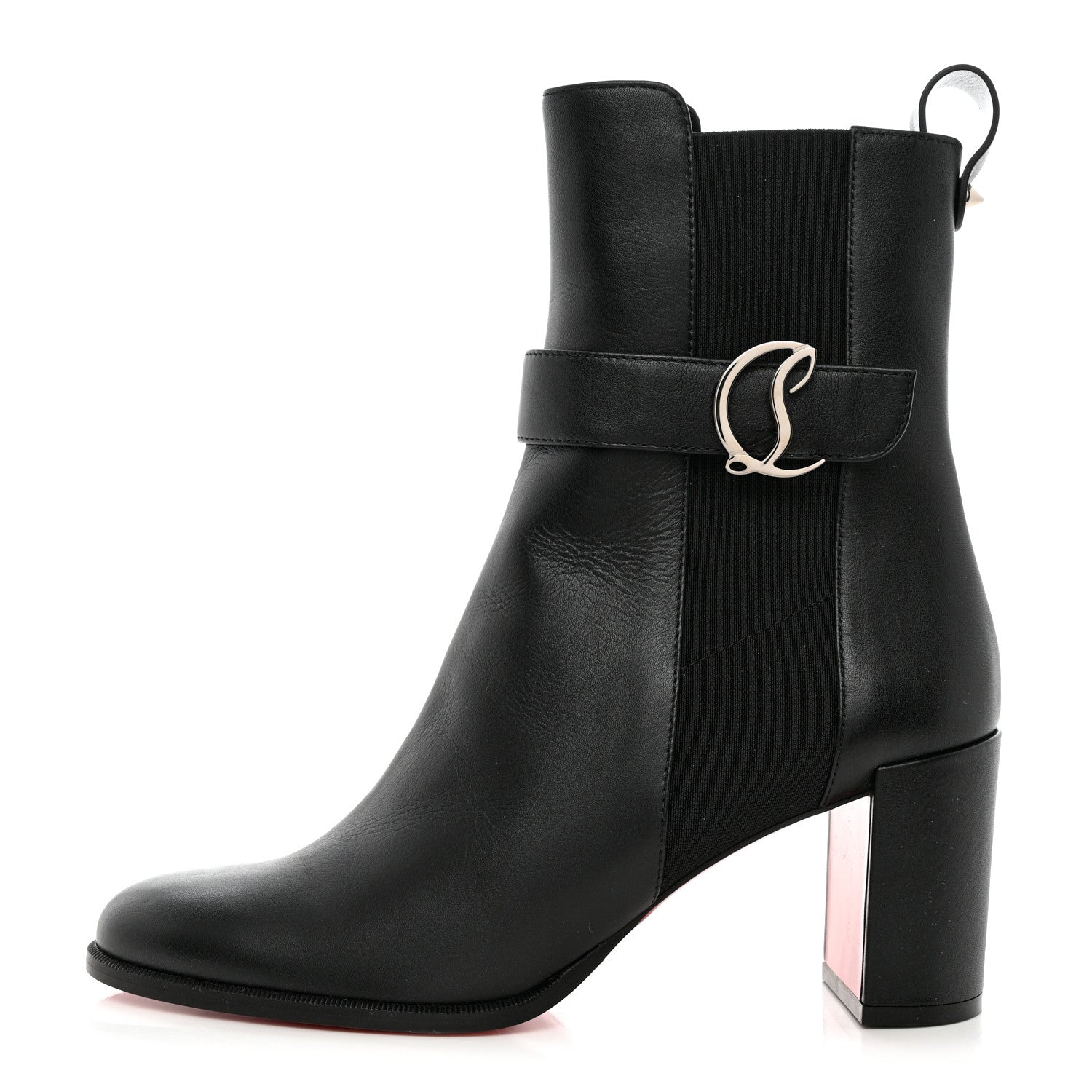 Christian Louboutin Calfskin 70 Chelsea Ankle Boots 39 Black 1 of 9