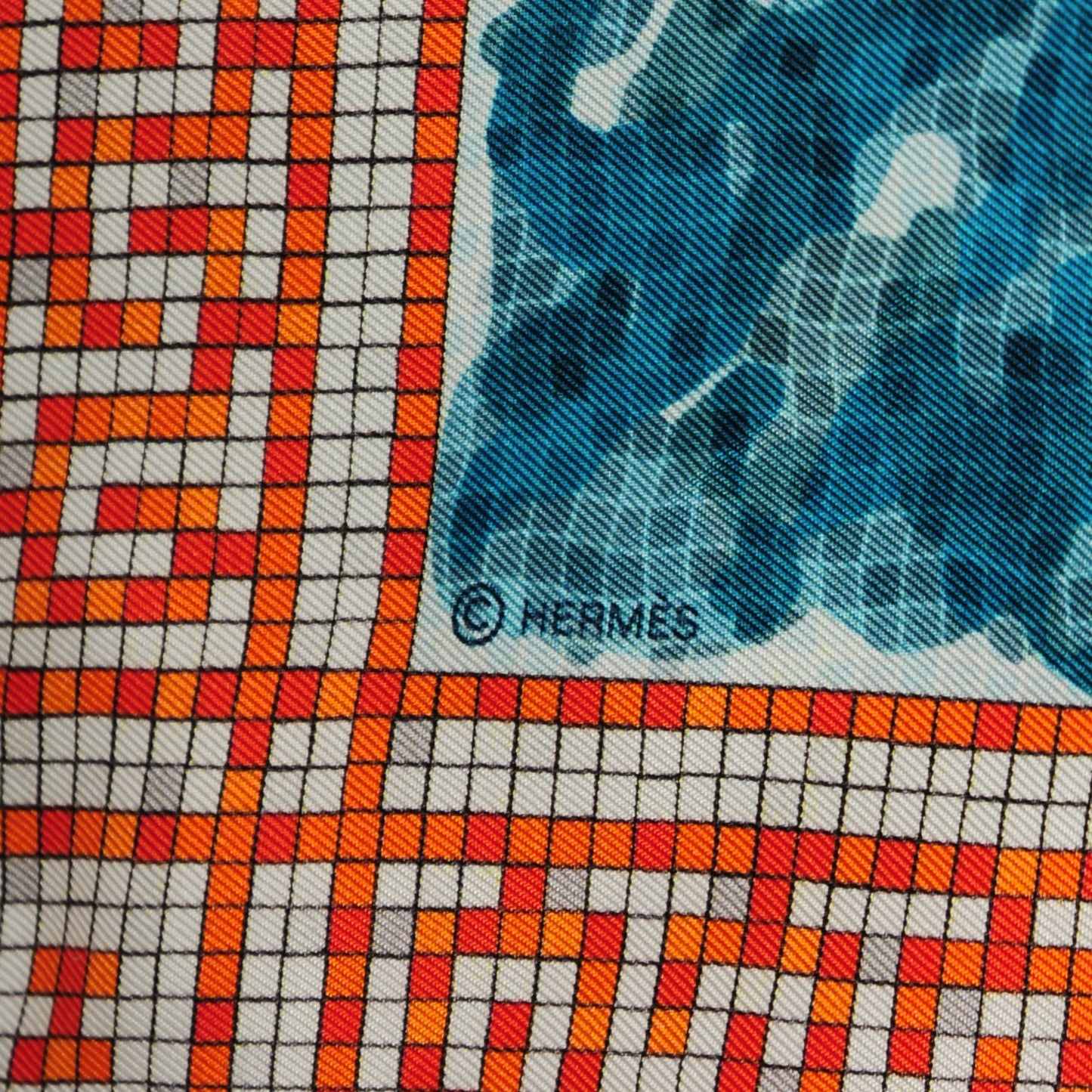 Silk A Beverly Hills Scarf 90 Bleu