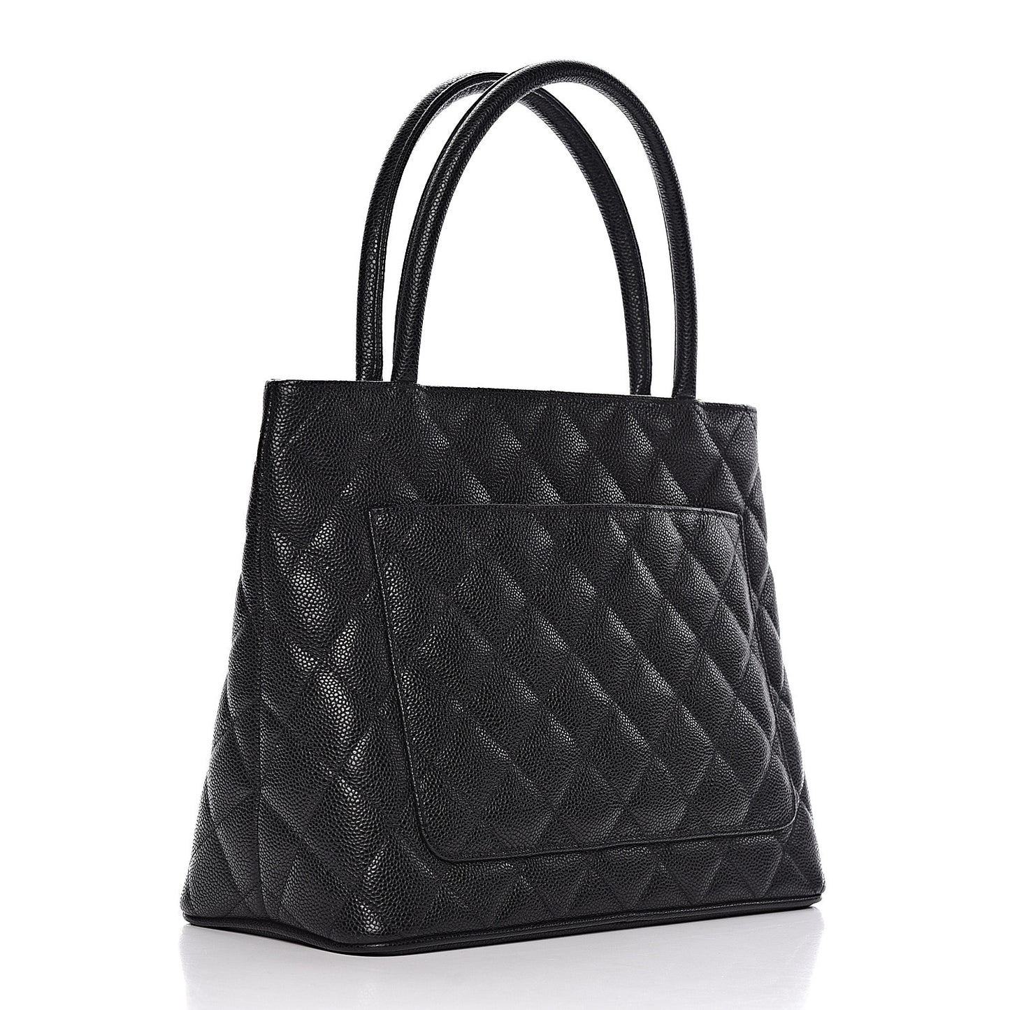Caviar Quilted Medallion Tote Black