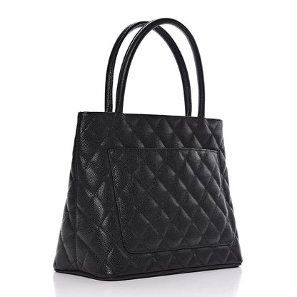 Chanel Caviar Quilted Medallion Tote Black 3 of 16