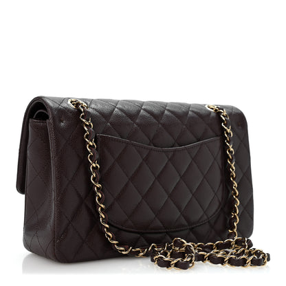 Chanel Caviar Quilted Medium Double Flap Dark Brown 3 of 12