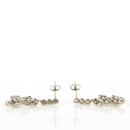 Chanel Crystal CC Drop Earrings Silver 3 of 3