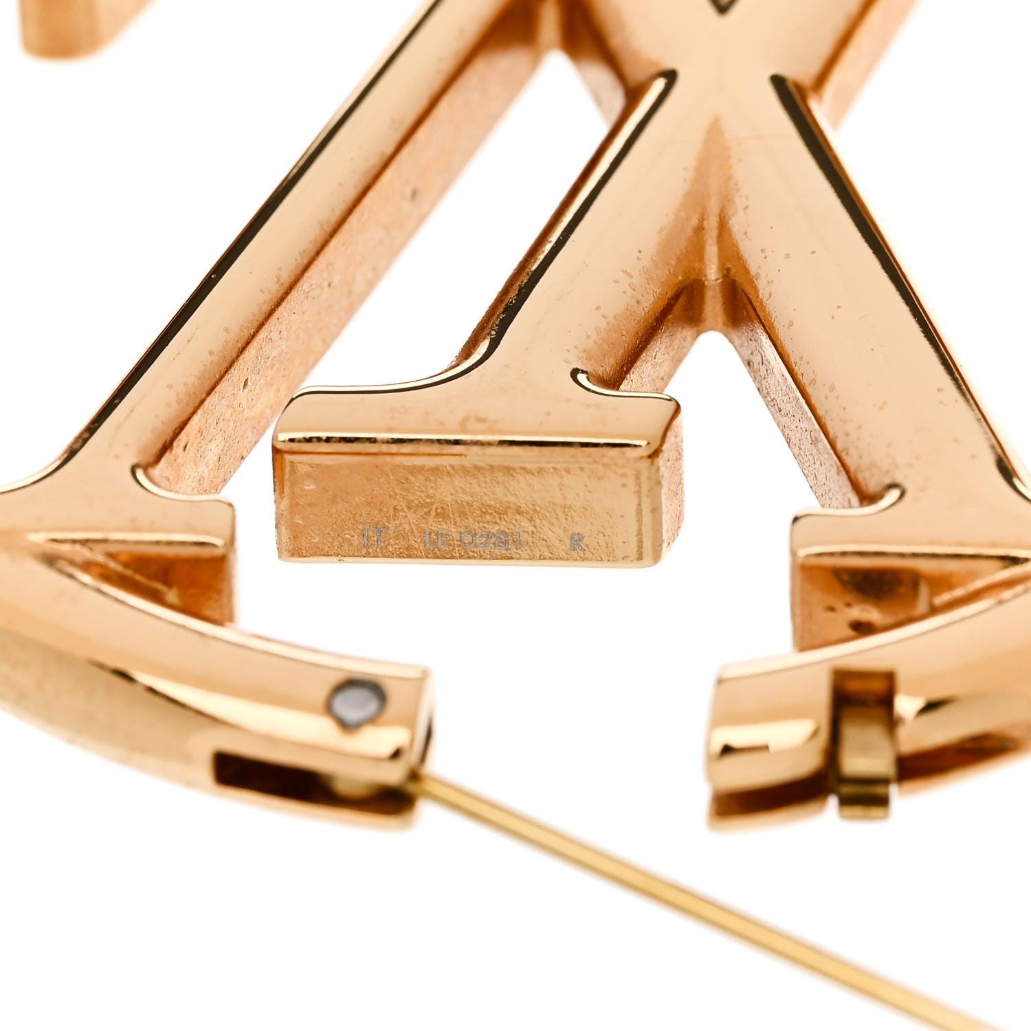 Louis Vuitton Metal Louise Hoop Earrings Gold 4 of 6