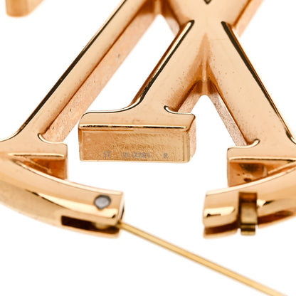 Louis Vuitton Metal Louise Hoop Earrings Gold 4 of 6