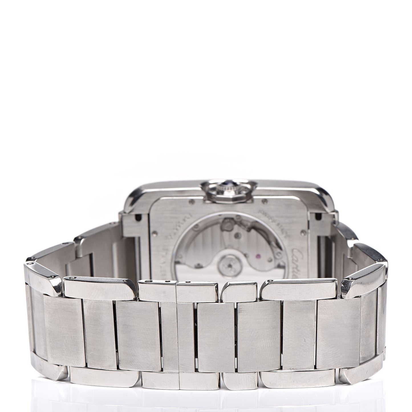 Stainless Steel 36mm Tank Anglaise Automatic Watch