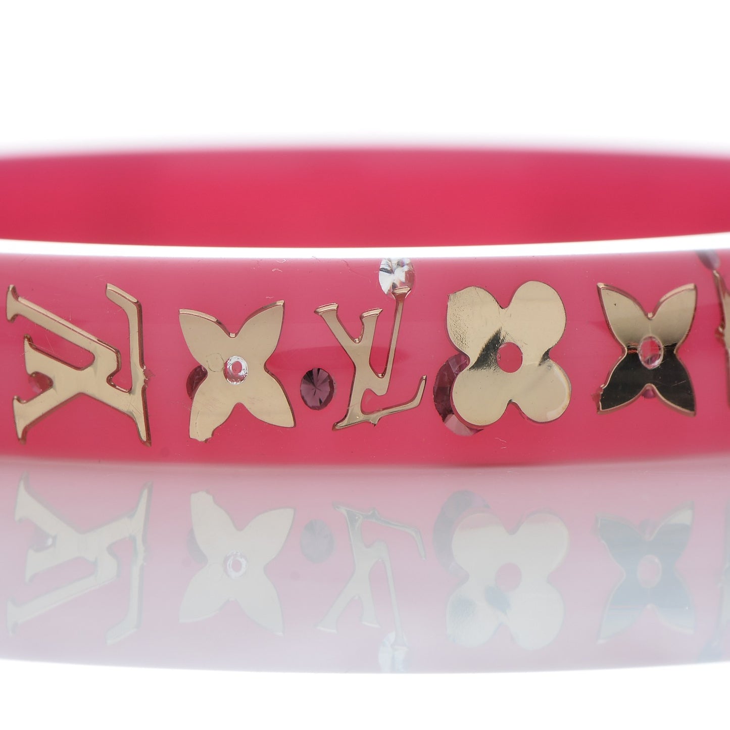 Resin Swarovski Inclusion Bracelet PM Framboise