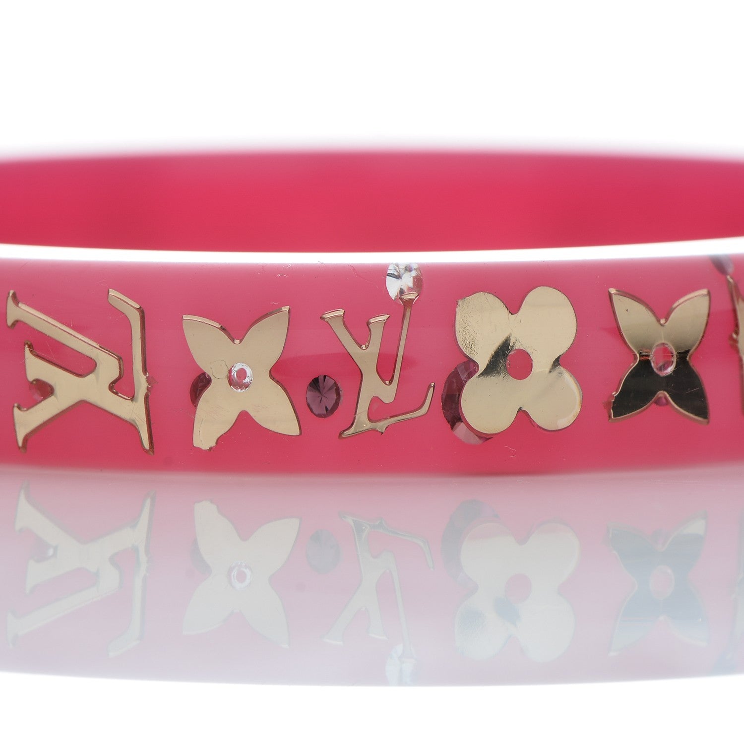 Louis Vuitton Resin Swarovski Inclusion Bracelet PM Framboise 4 of 4