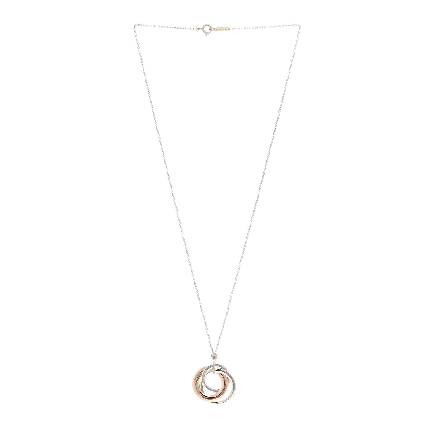 Sterling Silver Rubedo 1837 Circles Pendant Necklace