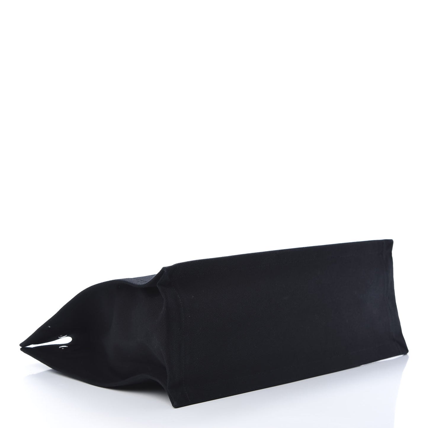 Linen Calfskin Rive Gauche Tote Black