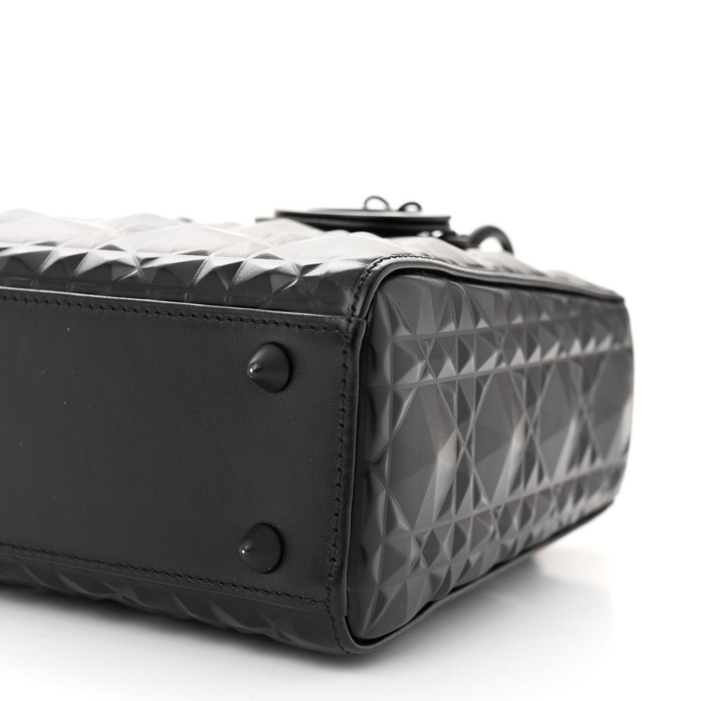 Calfskin Cannage Diamond Small My ABCDior Lady Dior Black