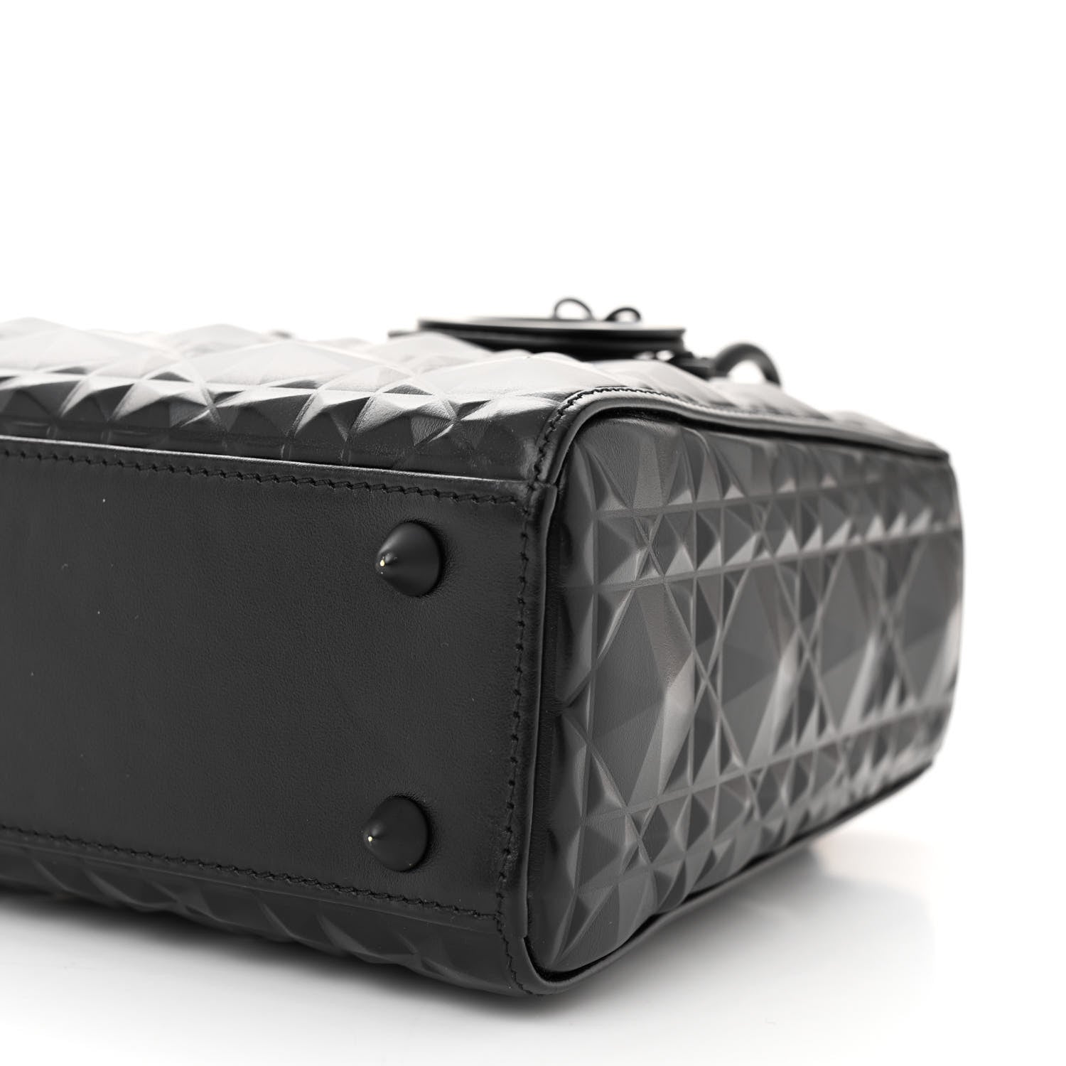 Christian Dior Calfskin Cannage Diamond Small My ABCDior Lady Dior Black 10 of 12