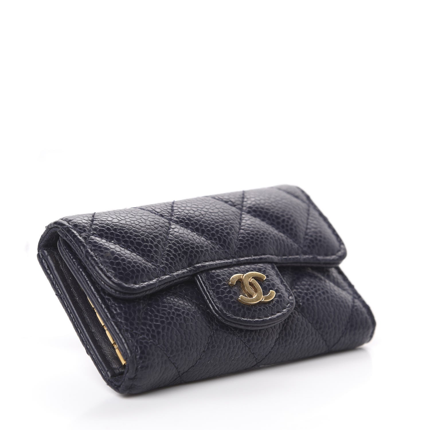 Chanel Caviar Quilted 6 Key Holder Blue 3 of 7