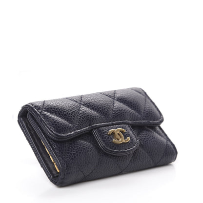 Chanel Caviar Quilted 6 Key Holder Blue 3 of 7