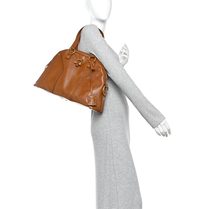 Saint Laurent Calfskin Oversized Muse Brown 2 of 10