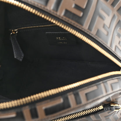 Fendi Vitello Bi-Color FF 1974 Embossed Mini Backpack Maya Black 5 of 10