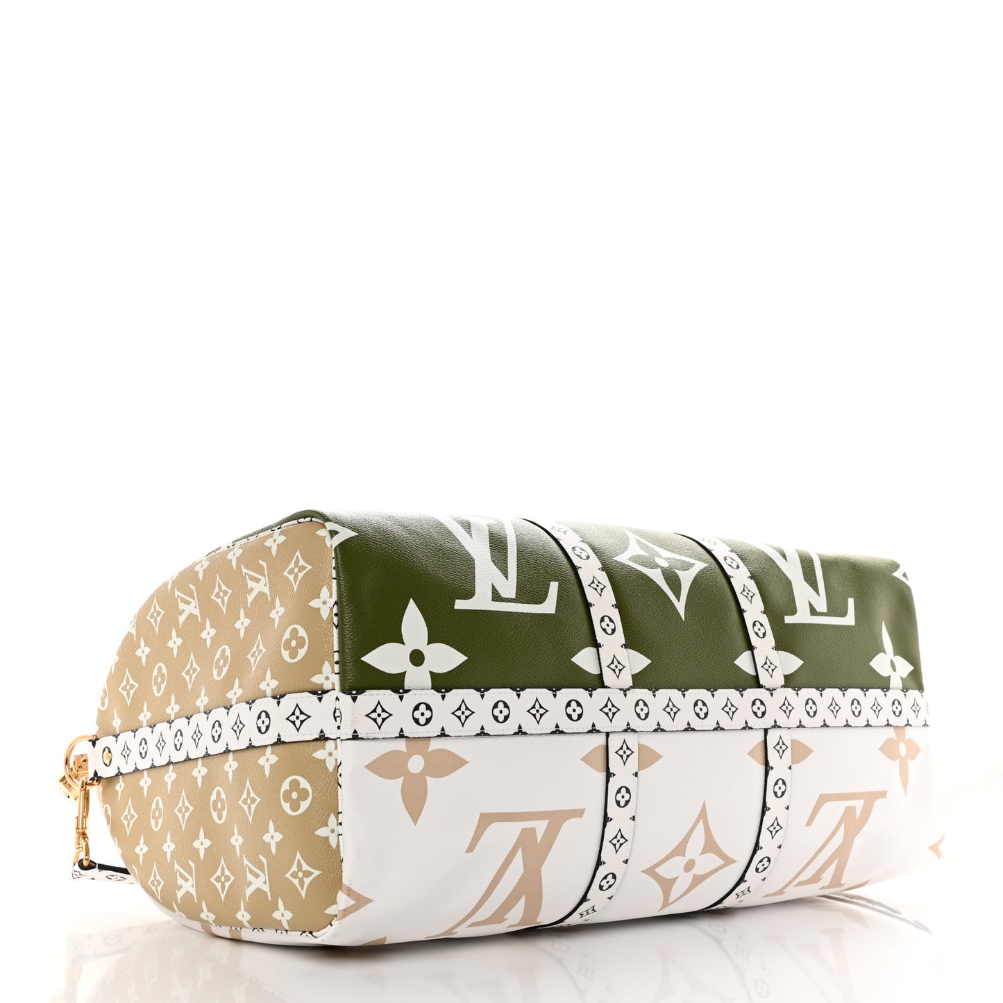 Monogram Giant Keepall Bandouliere 50 Kaki Beige