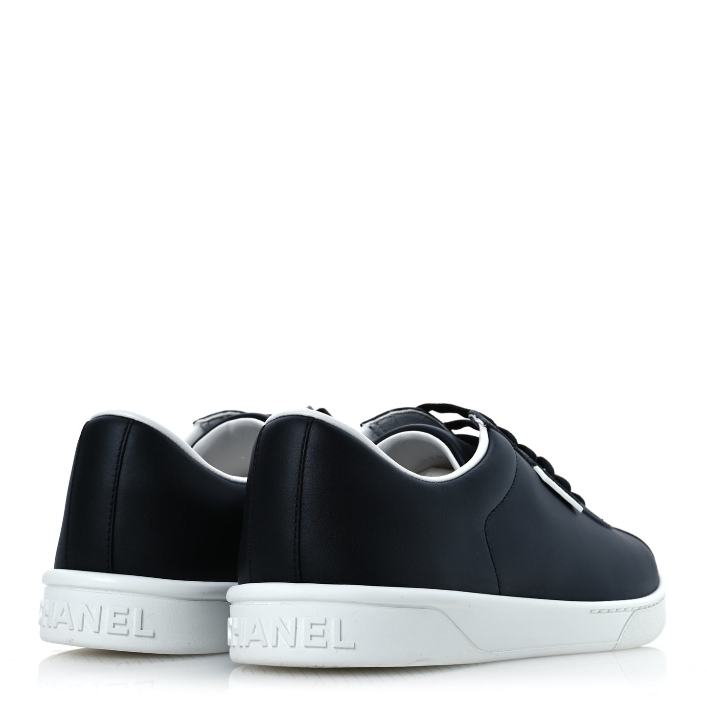 Calfskin CC Womens Sneakers 42 Black