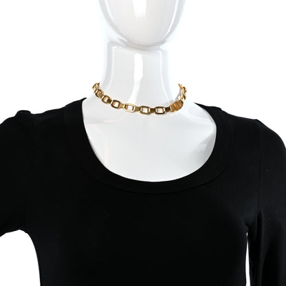 Christian Dior Metal 30 Montaigne Chain Choker Necklace Gold 2 of 4
