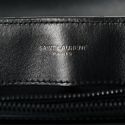 Saint Laurent Calfskin Y Quilted Monogram Small Loulou Chain Satchel Black 5 of 11