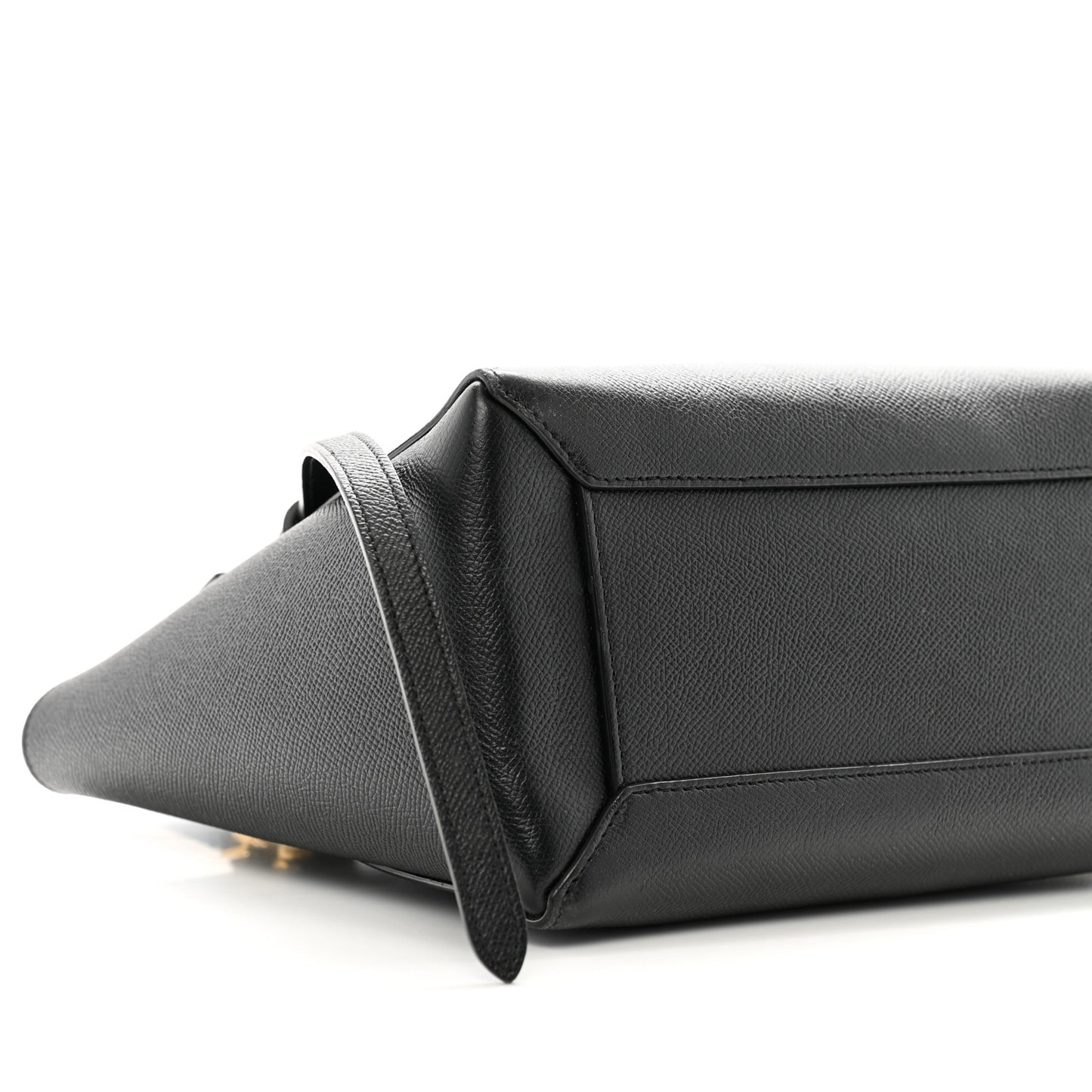 Grained Calfskin Micro Belt Bag Black
