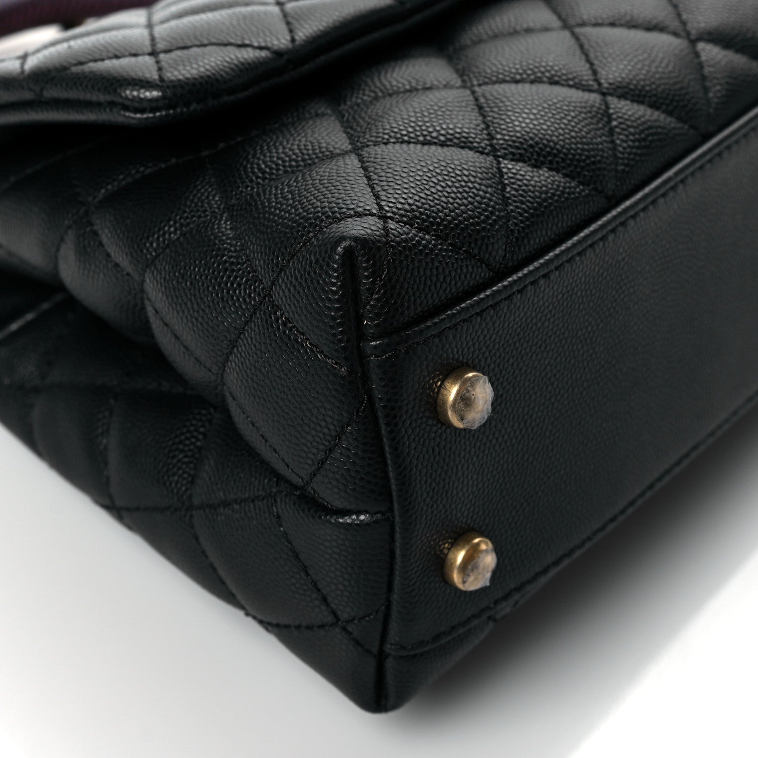 Chanel Caviar Lizard Embossed Quilted Mini Coco Handle Flap Black 9 of 10