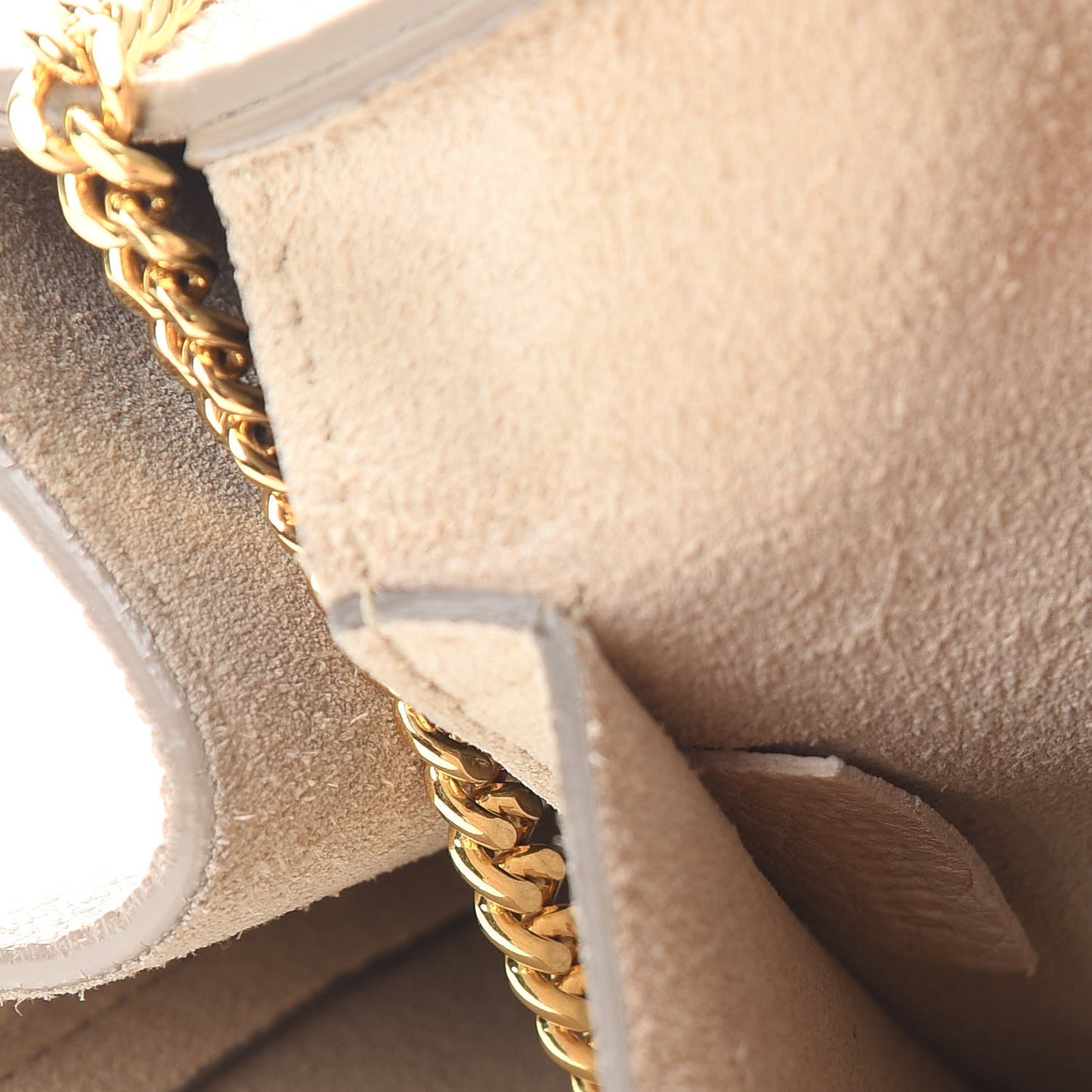 Grained Lambskin Drew Shoulder Bag Abstract White