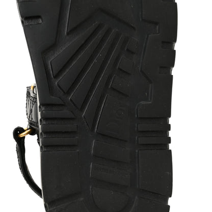 Christian Dior Calfskin Cannage Dioract 10mm Sandals 38.5 Black 8 of 11