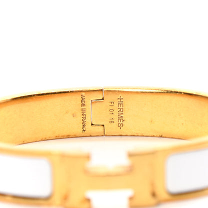 Hermes Enamel Narrow Clic Clac H Bracelet PM White 2 of 4