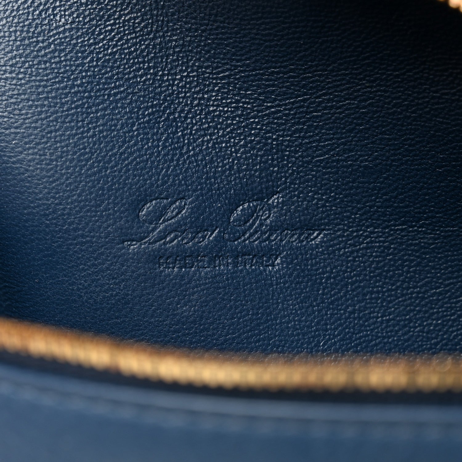 Loro Piana Grained Calfskin L19 Extra Pocket Pouch Navy Blue 6 of 9